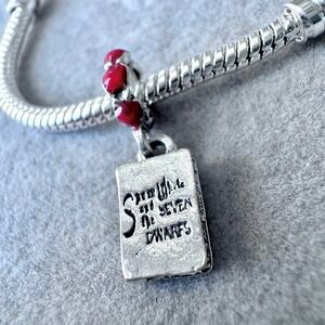 Disney Snow White and the Seven‎ Dwarfs Storybook Dangle Charm fits PANDORA